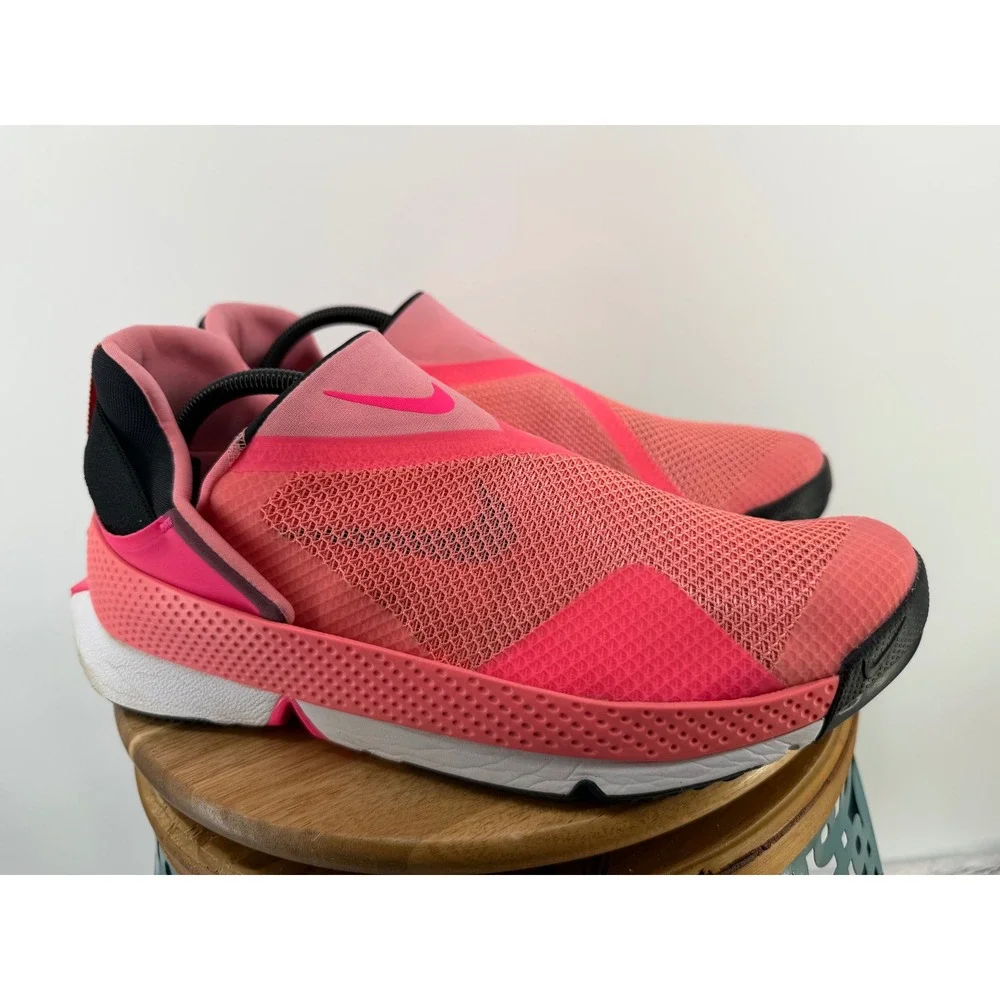 Nike Go FlyEase Sunrise Pink Black Mens Hands Free Sneakers DZ4860-600 Size 11